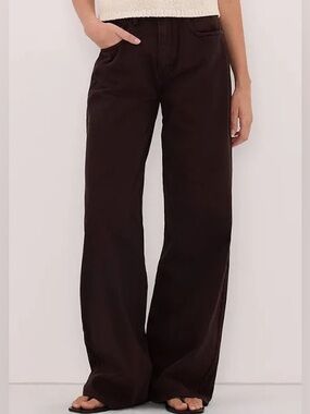H&M Brown Harper High Rise Jean, size 4